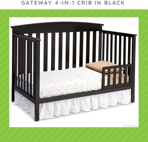 CC KITS Toddler Bed Safety Guard Rail for Delta & Serta Cribs (Walnut Espresso - 1324, #0094) in Kuwait
