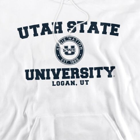 Utah State University Official Circle Logo Unisex Adult Pull-Over Hoodie in Saudi Arabia