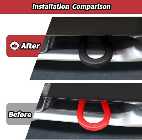 JeCar Bumper Tow Hook Protector Covers Fit for Chevrolet Silverado Trailer Hitch Cover Compatible with Chevy Silverado 1500/GMC-Sierra 2014-2024 (Red) in Saudi Arabia
