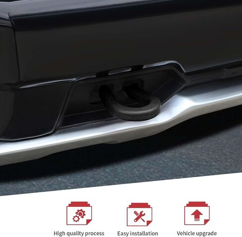 JeCar Bumper Tow Hook Protector Covers Fit for Chevrolet Silverado Trailer Hitch Cover Compatible with Chevy Silverado 1500/GMC-Sierra 2014-2024 (Red) in Saudi Arabia