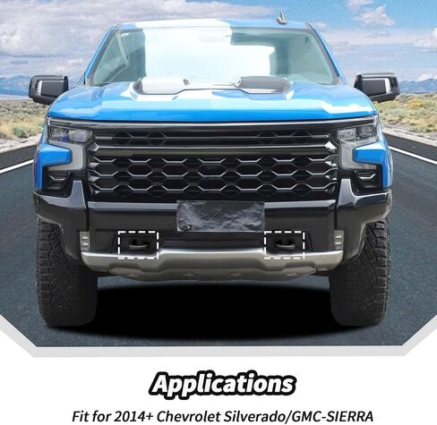 JeCar Bumper Tow Hook Protector Covers Fit for Chevrolet Silverado Trailer Hitch Cover Compatible with Chevy Silverado 1500/GMC-Sierra 2014-2024 (Red) in Saudi Arabia