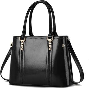 Nevenka Women's Patent Leather Top Handle Large Tote Lady Shoulder Bag Handbag satchel