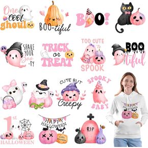 Whaline 15 Sheets Teacher Iron On Transfer Stickers Teachers' Day Heat Transfer Decals HTV Heat Transfer Vinyl Iron On Patches for DIY Crafts Clothing Hat Pillow Fabric Decor