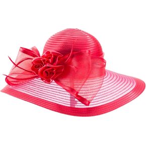 Lawliet Womens Wide Brim Floppy Satin Ribbon Church Wedding Occasion Hat A591 in Kuwait