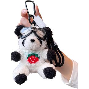 Cute Panda Keychain,Kawaii Panda Stuffed Animal backpack keychain