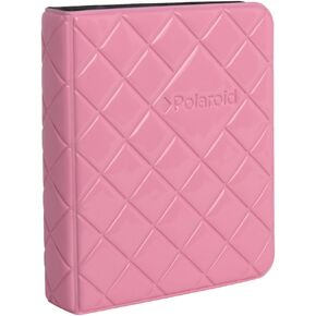 Zink Polaroid 64-Pocket Photo Album w/Window Cover for 2x3 Photo Paper (Snap, Zip, Z2300) - Pink