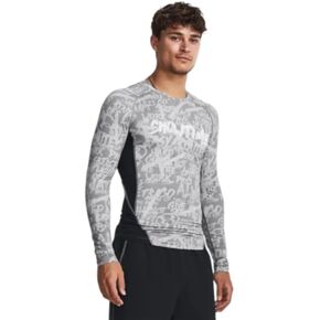 Under Armour Men's HeatGear Alter Ego Compression Message Long Sleeve T-Shirt L Camo Black