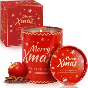 Scented Candles Set, 4 X 7 Oz Cinnamon Apple, Sandalwood, Rose, Lavender Candles for Home, 200-Hour Long-Lasting Burn Time, Aromatherapy Candle Gift Set for Women, Perfect for Birthday Christmas Gifts