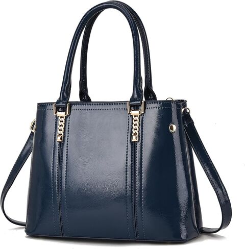 Nevenka Women's Patent Leather Top Handle Large Tote Lady Shoulder Bag Handbag satchel in Saudi Arabia