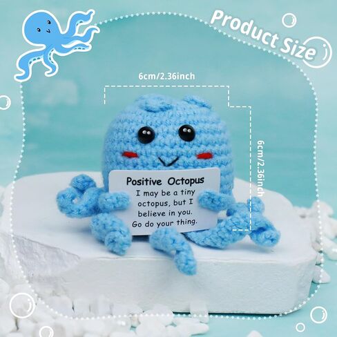 Positive Crochet Succulent Handcrafed Emotional Support Poted Plant Creative Knitting Dolls with Positive Affirmation Card Ideal Gifts for Room Decor Car Home Office in Saudi Arabia