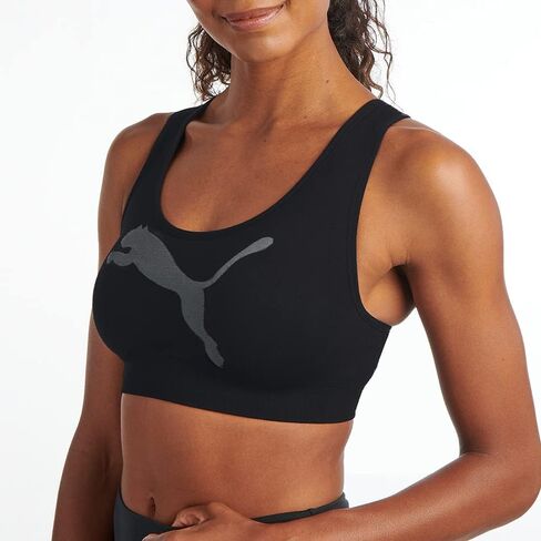 PUMA Women's Seamless Sports Bra, Bright Pink, Medium in Saudi Arabia
