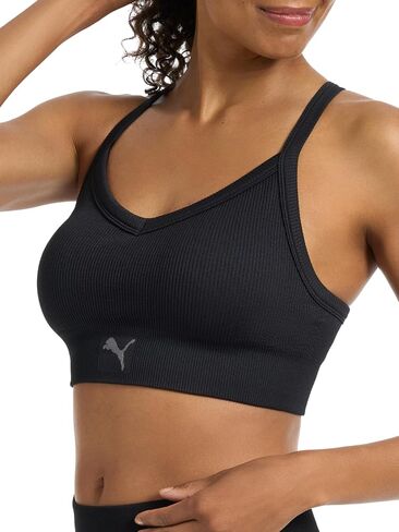 PUMA Women's Seamless Sports Bra, Bright Pink, Medium in Saudi Arabia