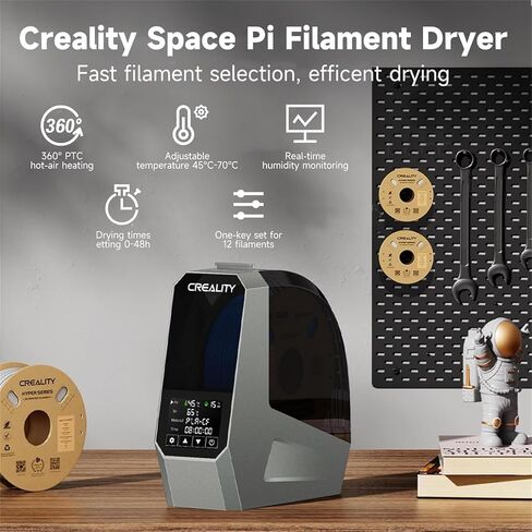 Creality Official Space Pi Filament Dryer, 360° Hot-Air Heating 3D Printer Filament Dryer Box with Fan, Upgraded Filament Dehydrator Storage Box for 1.75/2.85mm PLA PETG ABS Nylon PA TPU Material in Kuwait