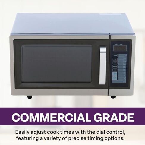A-to-Z Supply 289-1000D Commercial Microwave with Dial Control, Silver in Kuwait
