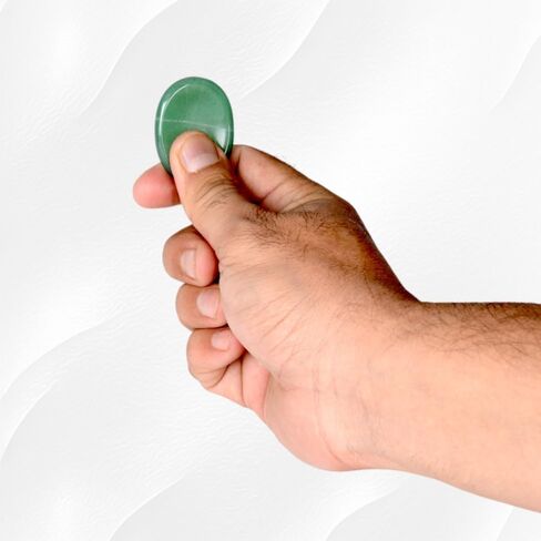 Worry Stones – Pyrite Crystal Thumb Worry Stone for Anguish, Stress – Relaxing and Soothing Balance Stones for Meditation, Stress Relief – Healing Stones and Crystals for Men and Women in Saudi Arabia