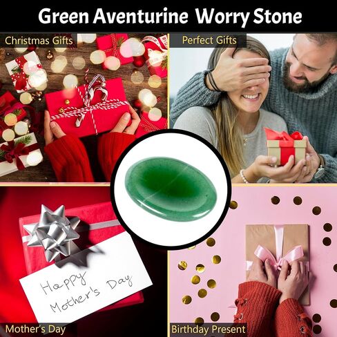 Worry Stones – Pyrite Crystal Thumb Worry Stone for Anguish, Stress – Relaxing and Soothing Balance Stones for Meditation, Stress Relief – Healing Stones and Crystals for Men and Women in Saudi Arabia
