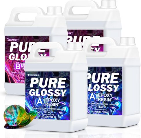 Teexpert Epoxy Resin Kit 30OZ, Crystal Clear Resin Epoxy Food Safe, Casting Resin Bubble Free Anti Yellowing, Art Resin Epoxy Resin for Jewelry Making, Table Top, Wood & Art Crafts in Saudi Arabia