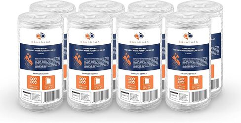 Aquaboon 1 Micron String Wound Water Filter 10x4.5 Replacement - Whole House Water Filter Cartridge Compatible with WP5BB97P,WP10BB97P, AP810, 2-Pack in Saudi Arabia