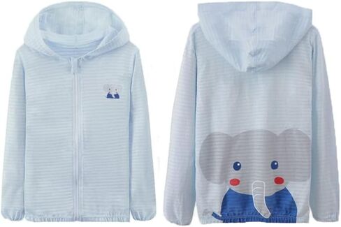 WHYME Toddler Sun UV Protection Hoodie Kids Jacket Clothing Lightweight Summer Breathable Outwear Cartoon Coat in Saudi Arabia