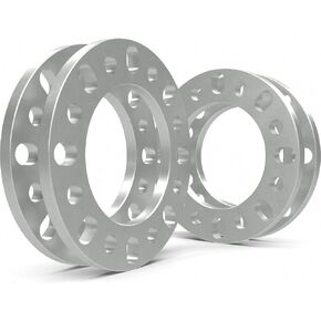 Wheel Accessories Parts 2 Pcs Die Cast Wheel Spacers (Not Hub Centric) | Fits Bolt Patterns 8x6.50 | 8x170 | 8x180mm | 6mmThick | ID: 126mm 4.96" | OD: 208mm 8.20"