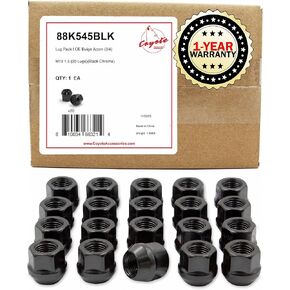 Wheel Accessories Parts M12 1.50 12x1.5 Thread Open End 0.83" Long Locking Wheel Lug Nuts Lock Chrome Dual Hex Key 13/16" and 3/4" Fits Many Chevy Honda Toyota Passenger Vehicles