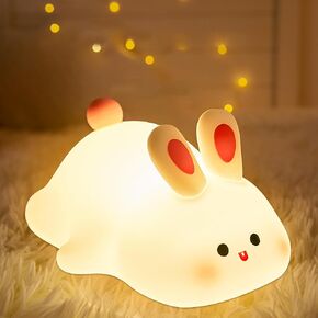 Attivolife Duck Night Light for Kids, LED Bedside Table Silicone Lamp, Timer Dimmable Animal Magician Touch Control Nursery Portable, Halloween Birthday Gift for Boy Girl (Bat Wing)