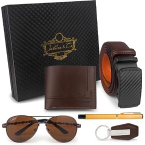 Gift Sets for Men (5 in1) Birthday Gifts for Men -Wallet Gift Set- Mens Gift Box for Men -Wallet Set for Men- Gift Baskets for Men Birthday-Mens Gift Box Set- Gift Set for Him-Retirement Gifts for Men