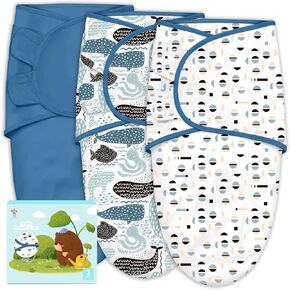Cute Castle 3-Pack Baby Swaddle Sleep Sacks - Perfect Boxs - Newborn Swaddle Sack - Ergonomic Baby Swaddles Warp Blanket for Boys and Girls (Small 0-3 Months),Unicorn, Lion, Tiger