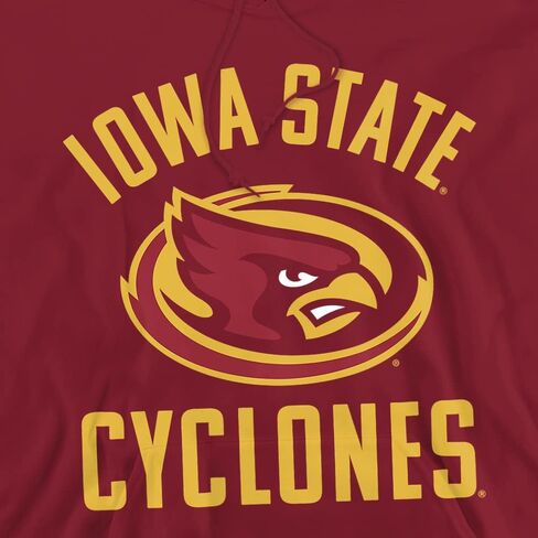 Iowa State University Official Distressed Primary Logo Unisex Adult Pull-Over Hoodie in Saudi Arabia