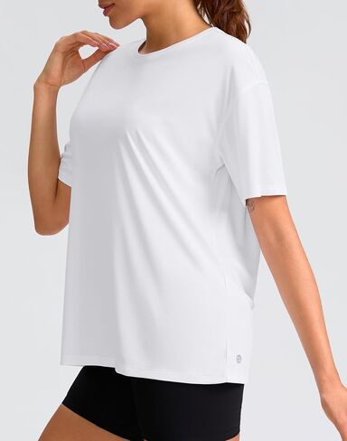 G Gradual Women's Workout Shirts Loose Fit Short Sleeve Workout Tops for Women Athletic Gym Yoga Casual Summer, Tropical Green, XX-Large in Kuwait