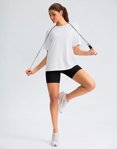 G Gradual Women's Workout Shirts Loose Fit Short Sleeve Workout Tops for Women Athletic Gym Yoga Casual Summer, Tropical Green, XX-Large in Kuwait