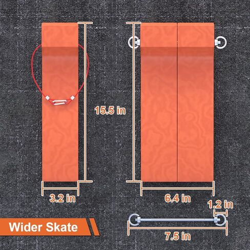 اي-اس دي اس زلاجات اطارات لشاحنة السحب 4 قطع، احذية تزلج شديدة التحمل لشاحنات نقل السيارات، سرير مسطح، سلامة حامل هادم التراجع، تزلج اطارات ريكماستر المتشابكة للتحرك (برتقالي) in Kuwait