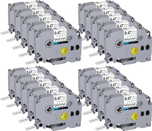 TZe Tape TZe131 12mm 0.47 Laminated Clear Label Tape Compatible with Brother TZe-131 TZ131 Tape Replacement for Brother Label Maker PTouch PTD210 PTD220 PTD600 PTD410 Printer, 8-Pack in Saudi Arabia