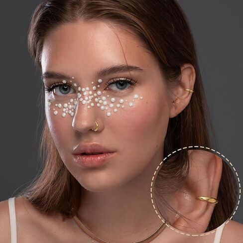 Btysun حلقات الأنف للنساء، حلقات الحاجز المفصلية حلقة الأنف هوب 16G الأنف الحلزون الغضروف الأقراط للنساء الزنمة روك محارة الشفاه خواتم Daith ثقب المجوهرات 8MM 10MM in Kuwait