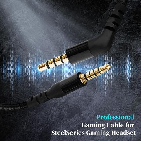 سلك كابل بديل Knomix متوافق مع سماعة الرأس السلكية SteelSeries Arctis Nova Pro (3.5 مم إلى 3.5 مم) in Kuwait