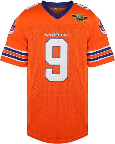 PHM Men The Waterboy 9 Bobby Boucher 50th Anniversary Movie Mud Dogs Bourbon Bowl Football Jerseys Stitched S-XXXL (White, Medium) in Kuwait