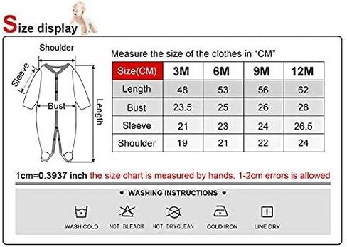MAMIMAKA Baby Boys Girls Footies One-Piece Romper Long-Sleeve Jumsuit Cotton Newborn Clothes Set 3-Pack Baby Pajamas in Saudi Arabia