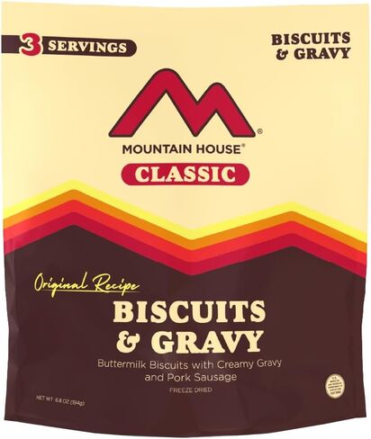 ماونتن هاوس كلاسيك بسكويت ومرق | تجميد الغذاء المجفف على الظهر والتخييم | 3 حصص in Kuwait