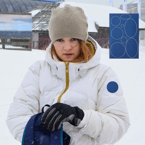 Jacket Repair Patches, Puffer Down Jacket Repair Patch Kit, Nylon Fabric Repair Patch Self Adhesive Waterproof Stick On for Tent Coat Clothing Sleeping Bags Ski Pants Holes Fixing Round(40PCS,Black) in Saudi Arabia