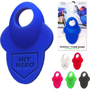 Baseball Batting Grip, Hit Hero, Batters Thumb Guard, Professional Hitting Equipment, Reduce Hitter Bat Sting, Blue