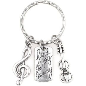 Find Joy in the Journey Graduate Retirement Moving Promotion House Teacher Director Coach Inspirational Quote Going Away Parting Motivational Congrats Gratitude Gift Treble Clef Flute Keychain 113N in Kuwait
