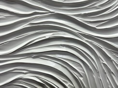 Boiee Art، 30 × 45 بوصة مرسومة يدويًا من الأكريليك جدار الفن الحديث الأبيض جدار ديكور الفن محكم قماش اللوحة العمودية الحد الأدنى الفني اللوحات الزخرفية لغرفة المعيشة غرفة النوم in Kuwait