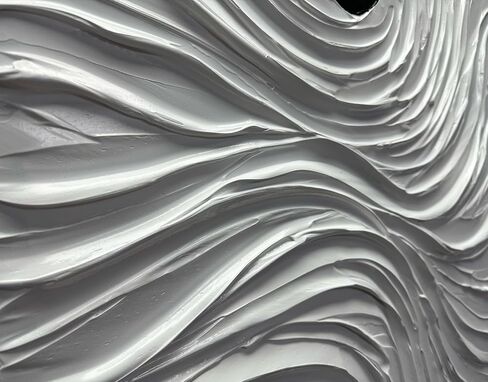 Boiee Art، 30 × 45 بوصة مرسومة يدويًا من الأكريليك جدار الفن الحديث الأبيض جدار ديكور الفن محكم قماش اللوحة العمودية الحد الأدنى الفني اللوحات الزخرفية لغرفة المعيشة غرفة النوم in Kuwait