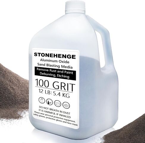 #120 مسحوق أكسيد الألومنيوم GRIT لتفجير الرمل - وسائط تفجير الرمل، رمل تفجير الرمل المعدني - 12 رطل in Kuwait