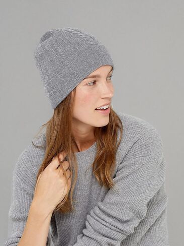 قبعة صغيرة من الكشمير للجنسين من State Cashmere، قبعة قابلة للطي بنسبة 100% من الكشمير النقي in Kuwait