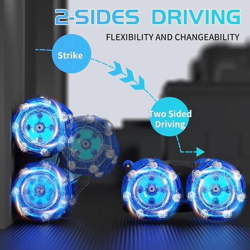YEMIAI RC Gesture Sensing Stunt car, 2.4GHz 4WD Remote Control car, Cool Lighting and Music, Double-Sided Rotating Off-Road Vehicle 360 ° Flipping car, Gift for Boys and Girls Aged 6-12 in Saudi Arabia