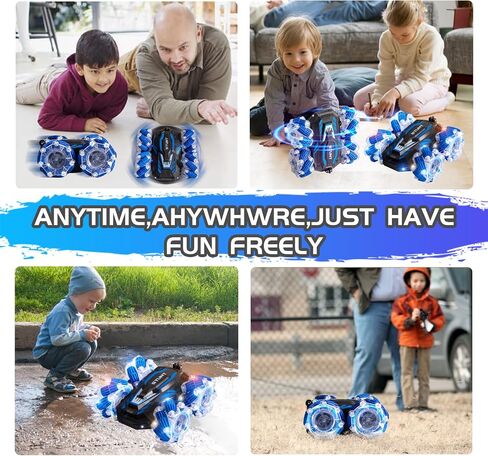 YEMIAI RC Gesture Sensing Stunt car, 2.4GHz 4WD Remote Control car, Cool Lighting and Music, Double-Sided Rotating Off-Road Vehicle 360 ° Flipping car, Gift for Boys and Girls Aged 6-12 in Saudi Arabia