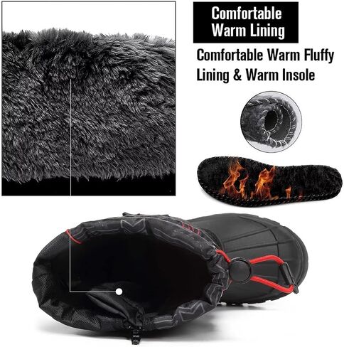 CIOR Kids Snow Boots for Boys Girls Toddler Winter Outdoor Boots Waterproof with Fur Lined(Toddler/Little Kids/Big Kid) in Saudi Arabia