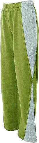 Women's Color Block Wide Leg Sweatpants Casual Elastic Waist Jogger Pants Trousers in Kuwait