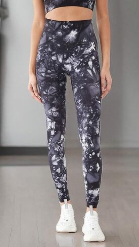 سراويل FP Movement من Free People النسائية Good Karma Tie Dye، مجموعة سوداء، مقاس M-L in Saudi Arabia